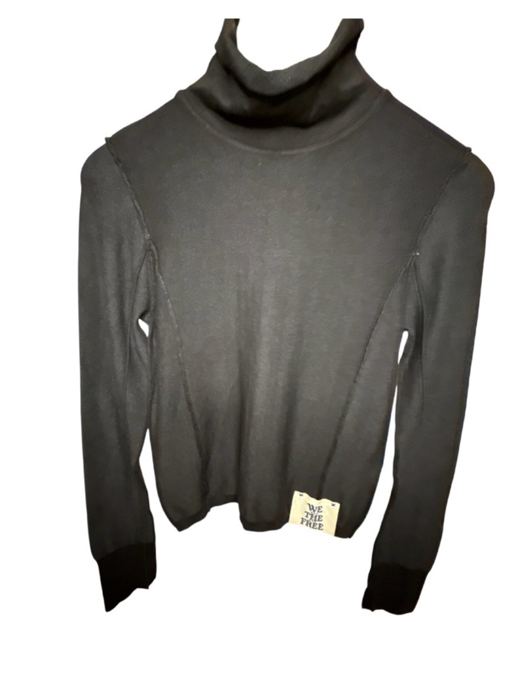 We The Free Black Turtleneck Top